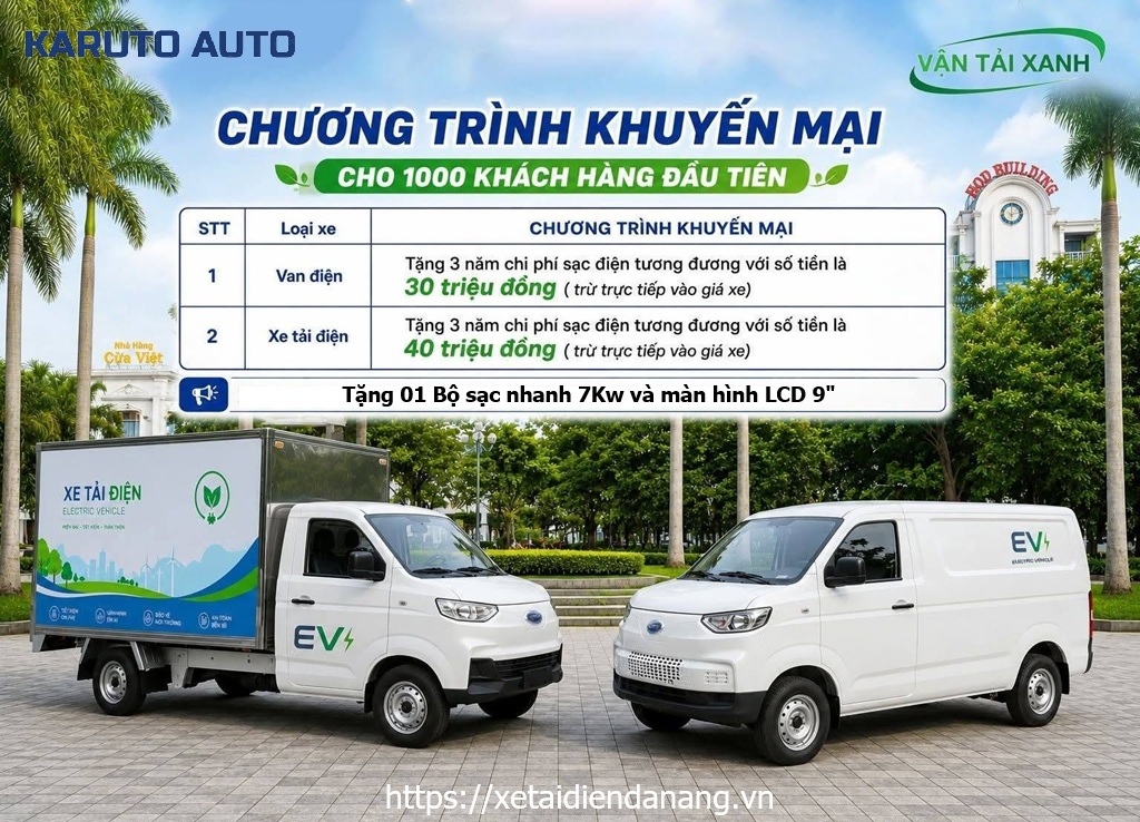 Xe tải điện Karry khuyến mãi lớn Tháng 8/2026 3